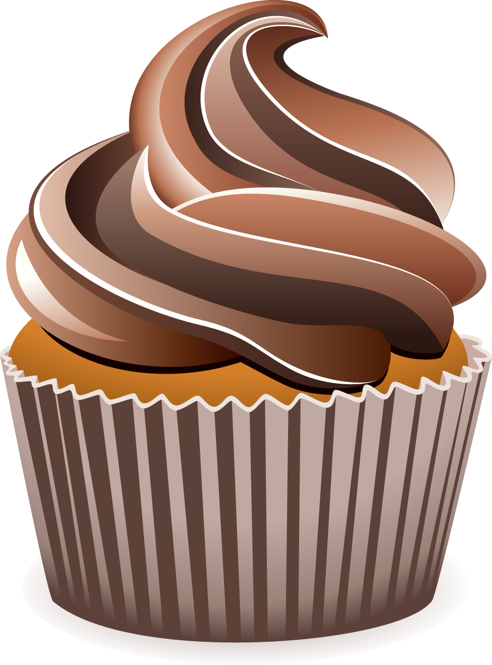 Cakes And Of Cupcakes Autumn Things I - Choco Cupcake Clip Art (977x1319), Png Download