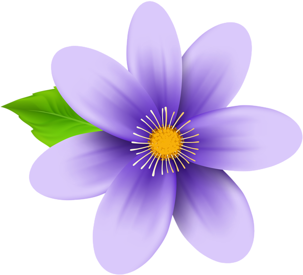 Purple Flower Clip Art Image - Free Clip Art Purple Flowers (600x544), Png Download