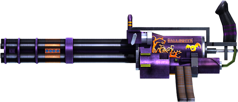 Gatling Gun Halloween - Halloween Gun (860x439), Png Download