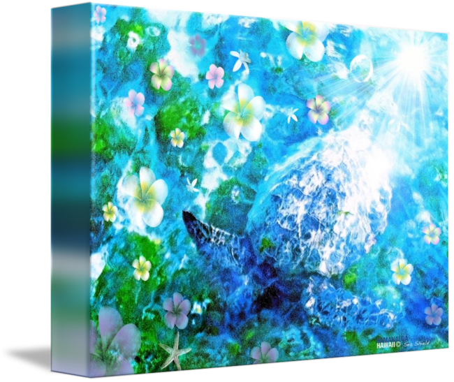 "sea Shield" By Laura Isola, Honolulu - Baby Blue Eyes (650x547), Png Download