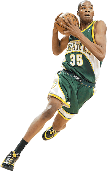 Kevin Durant - Kevin Durant Supersonics Png (400x604), Png Download