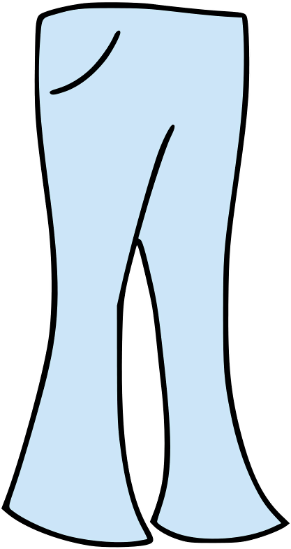 Bell Bottoms - Bell Bottoms Clipart (429x800), Png Download