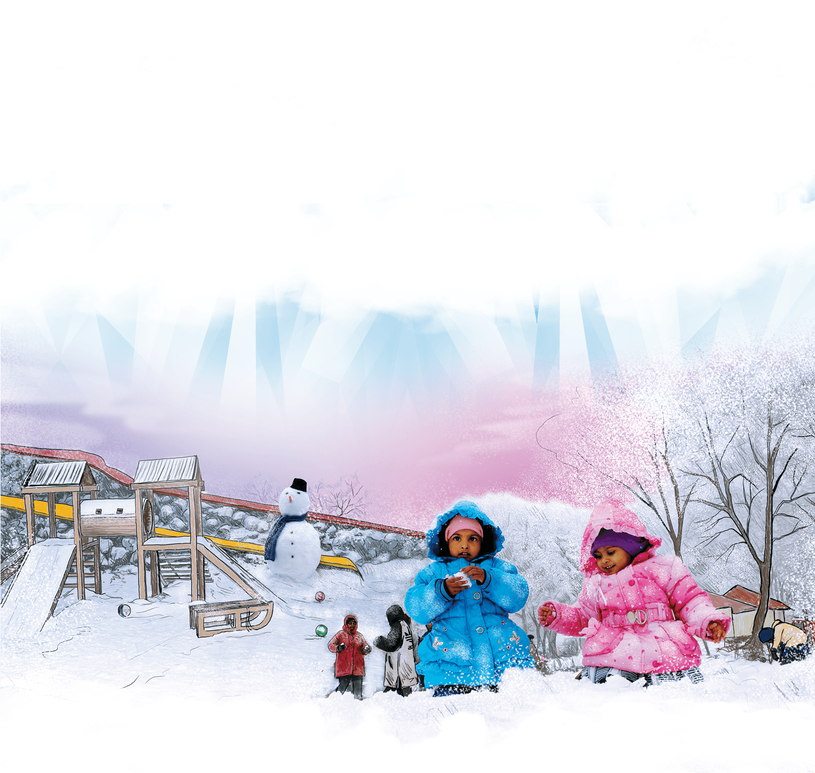 Sanand Wonderland Snow Park (1600x1630), Png Download