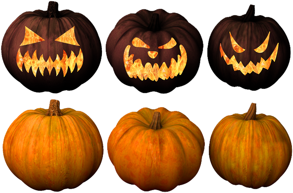 Pumpkin, Pumpkins, Jack, O'lantern, Jack O Lantern - Jack-o'-lantern (960x640), Png Download