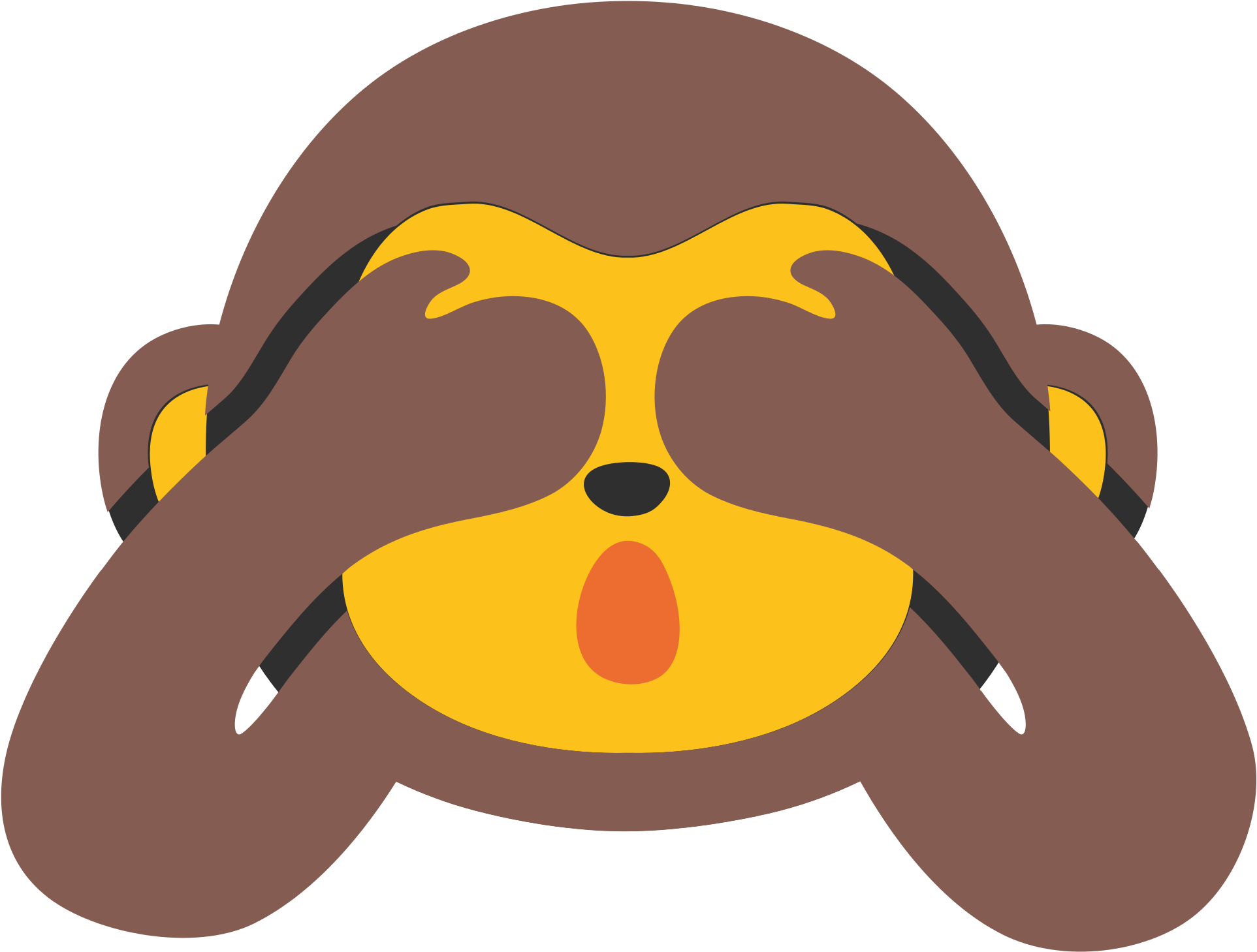 Download - Emoticon See No Evil (2000x2000), Png Download