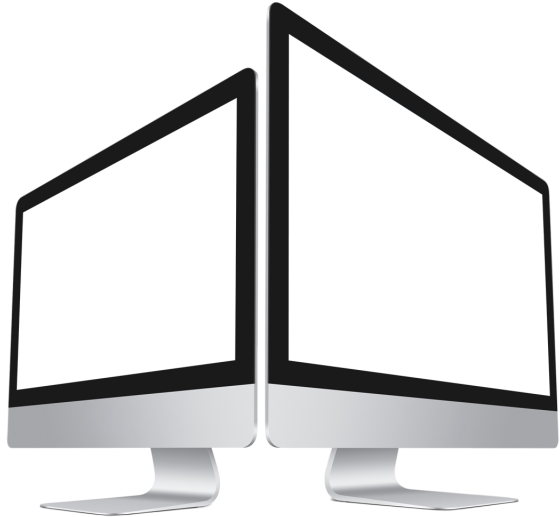 Imac Computer Laptop Mockup Template - Apple 21.5 Imac With Retina 4k Display (640x640), Png Download