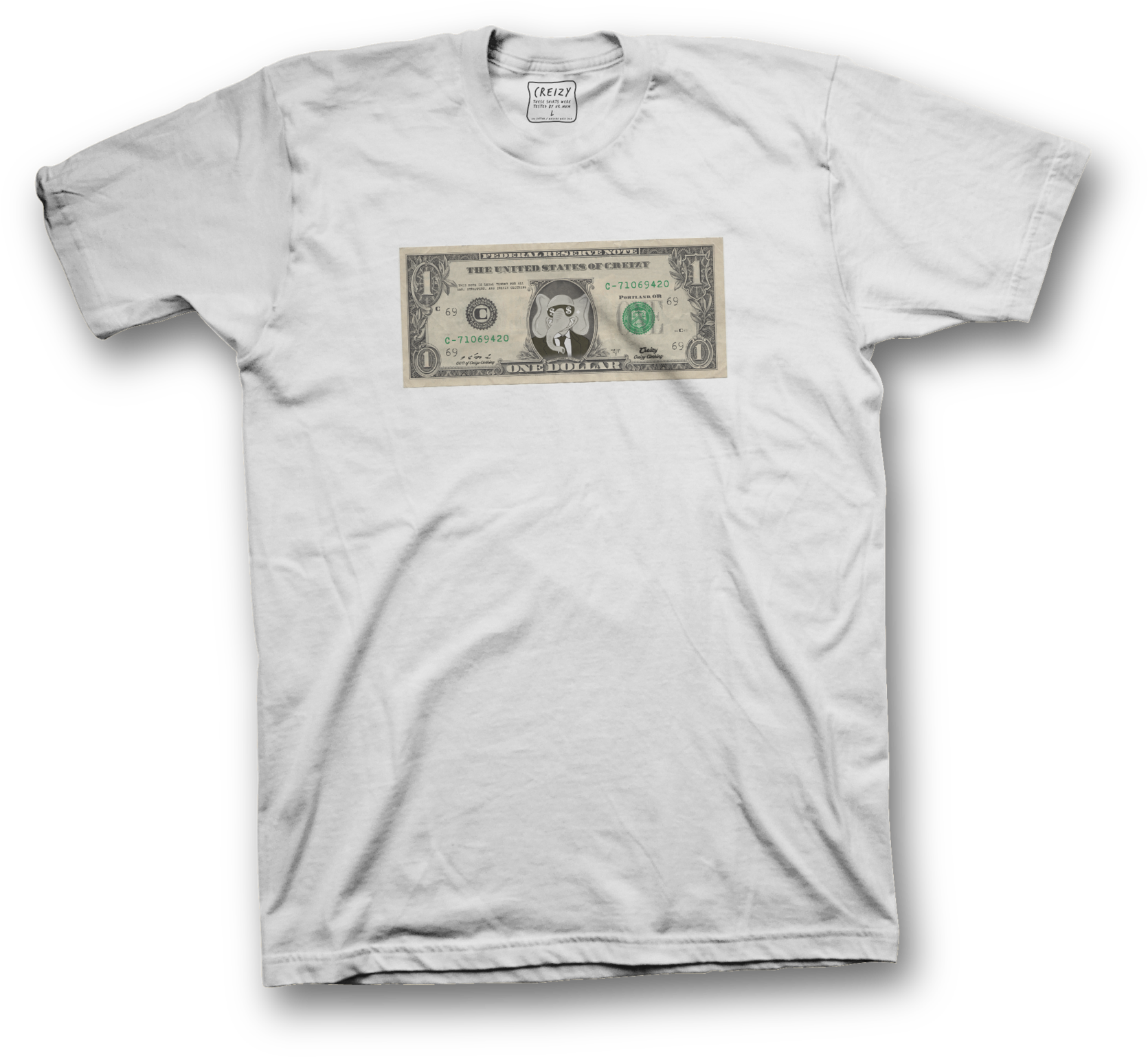 Dollar Bill Short Sleeve - Stumptown Coffee T Shirts (2047x1638), Png Download