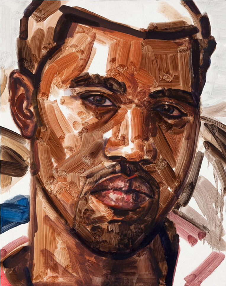 Elizabeth Peyton Kanye, 2010-2011 Oil On Linen Covered - Painting Of Kanye West (1164x966), Png Download