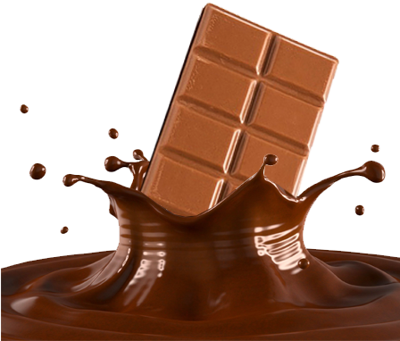 Chocolate For Living 995 Pure Cbd And Derived From - Chocolate With Splash Png (447x532), Png Download