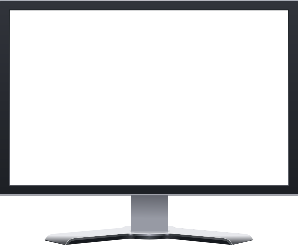 Blank Computer Screen Large (600x493), Png Download