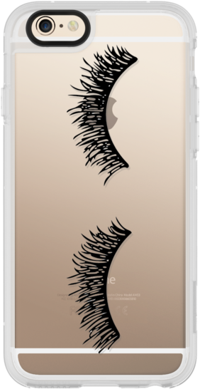 Casetify Iphone 7 Classic Grip Case - Eyelash Wink Iphone Case Black By Casetify (282x560), Png Download