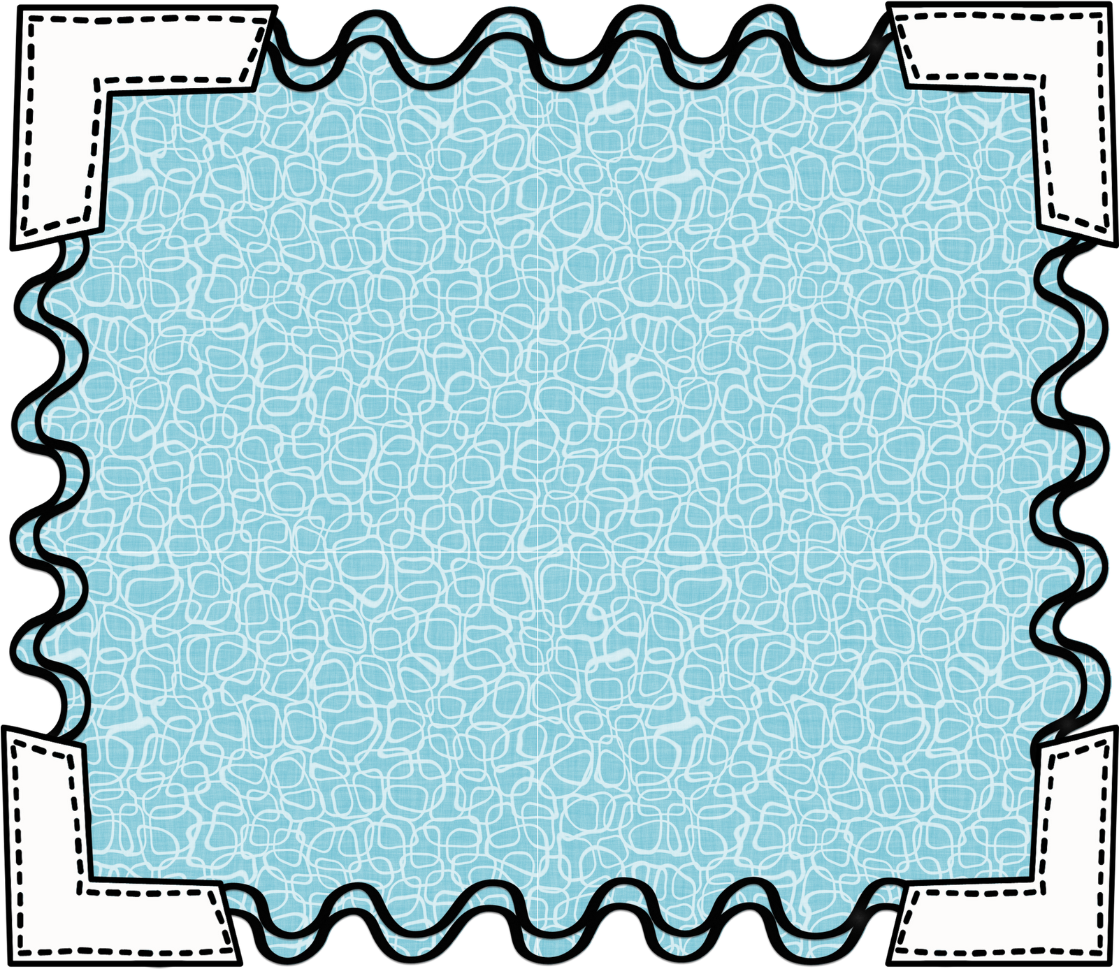 Scribble Frame Blue 1,600×1,439 Pixels - Border Design Black And White (1600x1439), Png Download