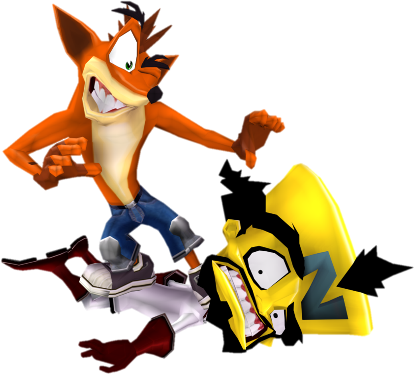 Crash Bandicoot And Cortex Png (1024x768), Png Download