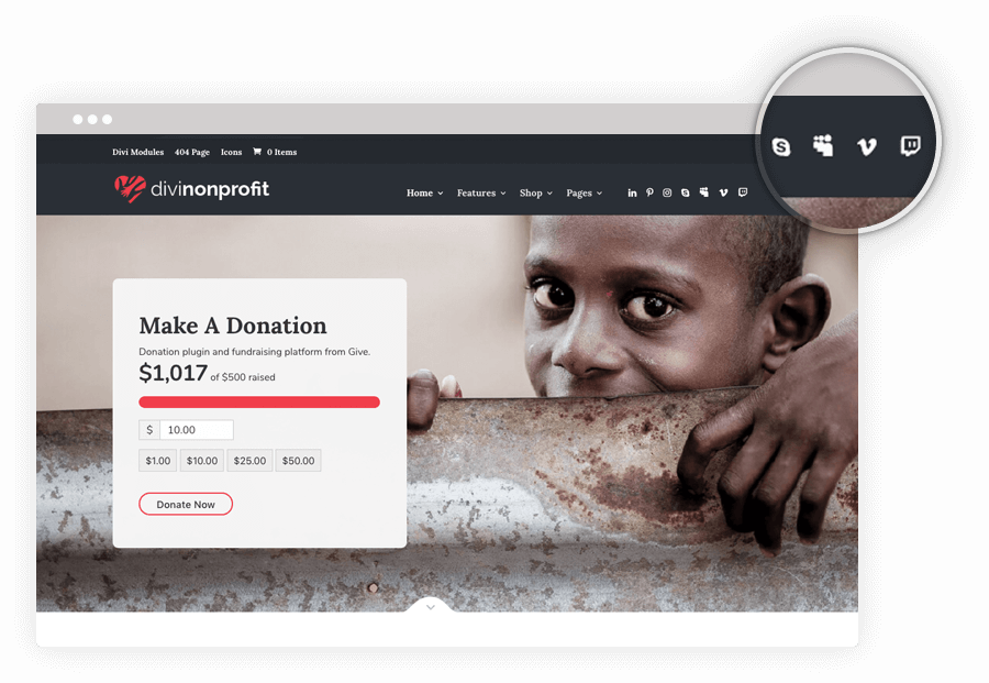 Divi Icon Party Menu - Nonprofit Organization (900x621), Png Download