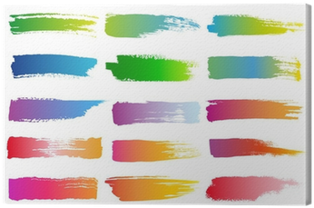 Watercolor Brush Strokes, Vector Set Canvas Print • - Color (400x400), Png Download
