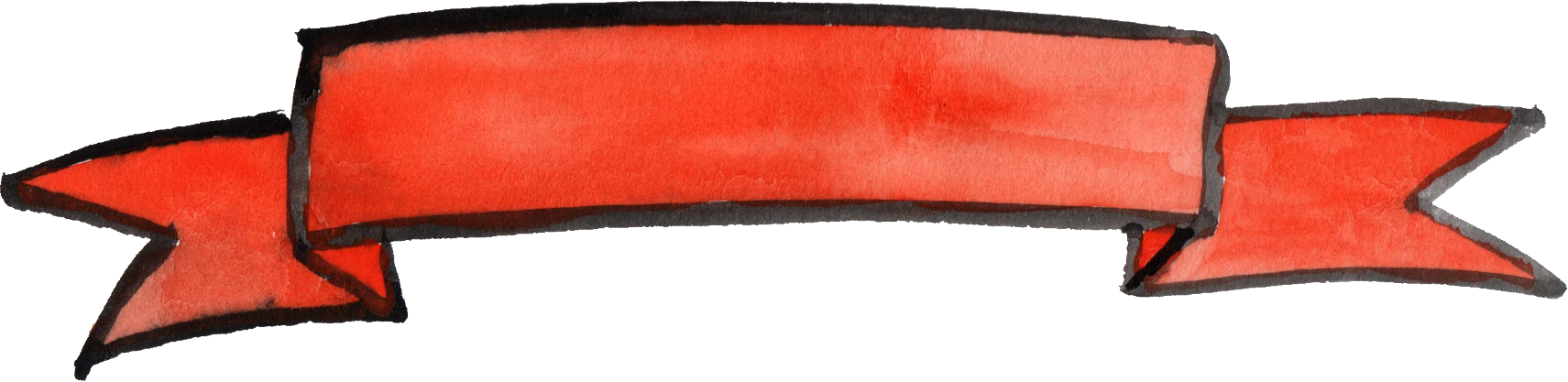 Free Download - Orange Banner Png Watercolor (1711x417), Png Download