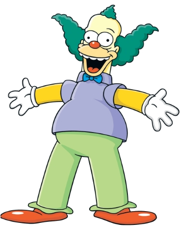 Krusty The Clown - Simpsons Trading Card Game Booster Box (356x468), Png Download
