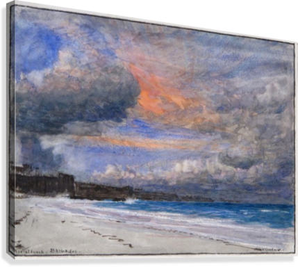 The Coral Beach Barbados Canvas Print - Barbados (429x384), Png Download