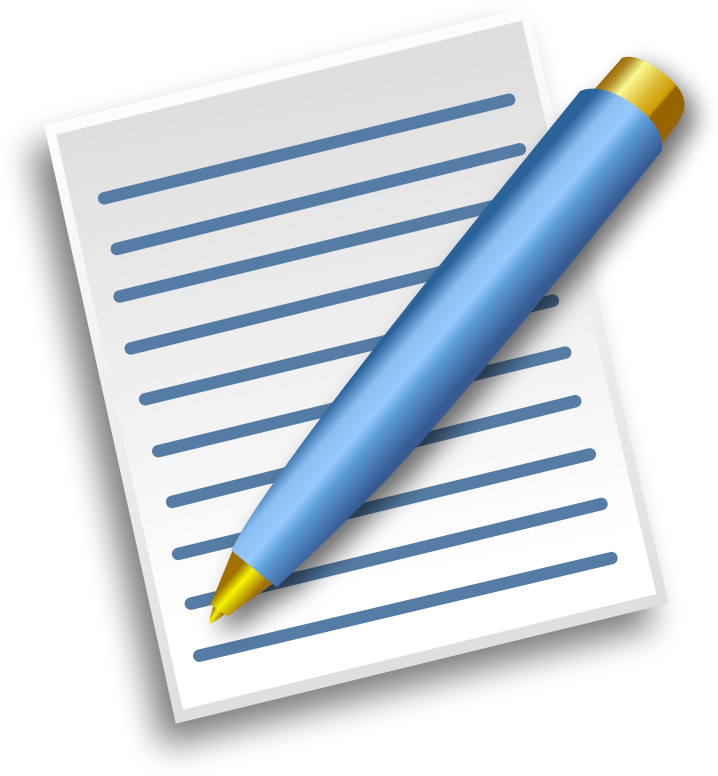 Pen And Paper Clip Art At Clker - Pen And Paper Clipart (552x597), Png Download