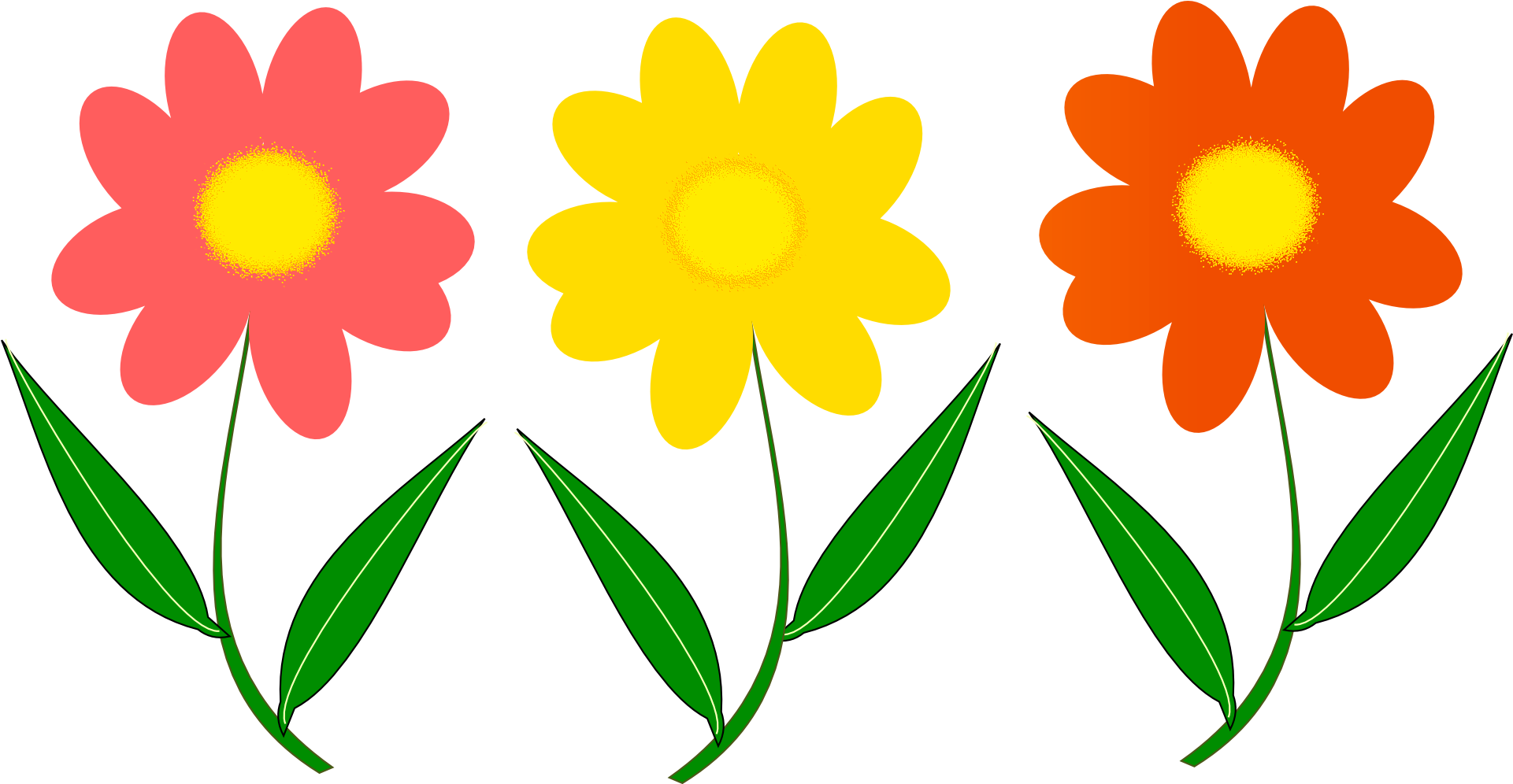 Flowers Vector Png Transparent Image - Flowers Vector (2103x1160), Png Download