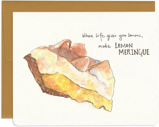 Make Lemon Meringue - Lemon Meringue Pie (600x496), Png Download