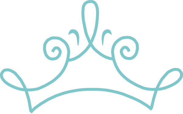Crown Clipart Teal - Princess Crown Png Blue (600x376), Png Download
