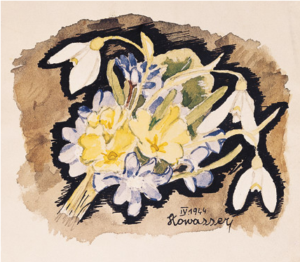 Pencil And Watercolour On Paper 90 Mm X 100 Mm - Frangipani (488x454), Png Download