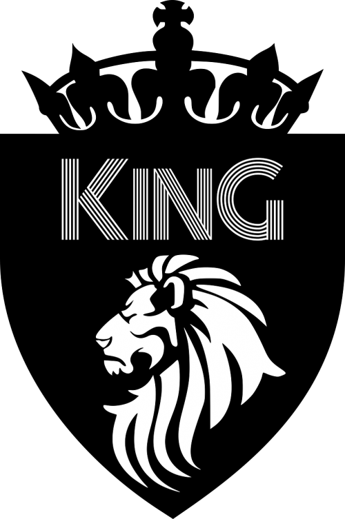 Lion Symbol With Crown (500x753), Png Download