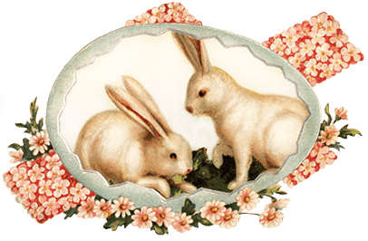 The Complete Collection Of Easter Png Images - Rabbit Retro Em Png (413x321), Png Download