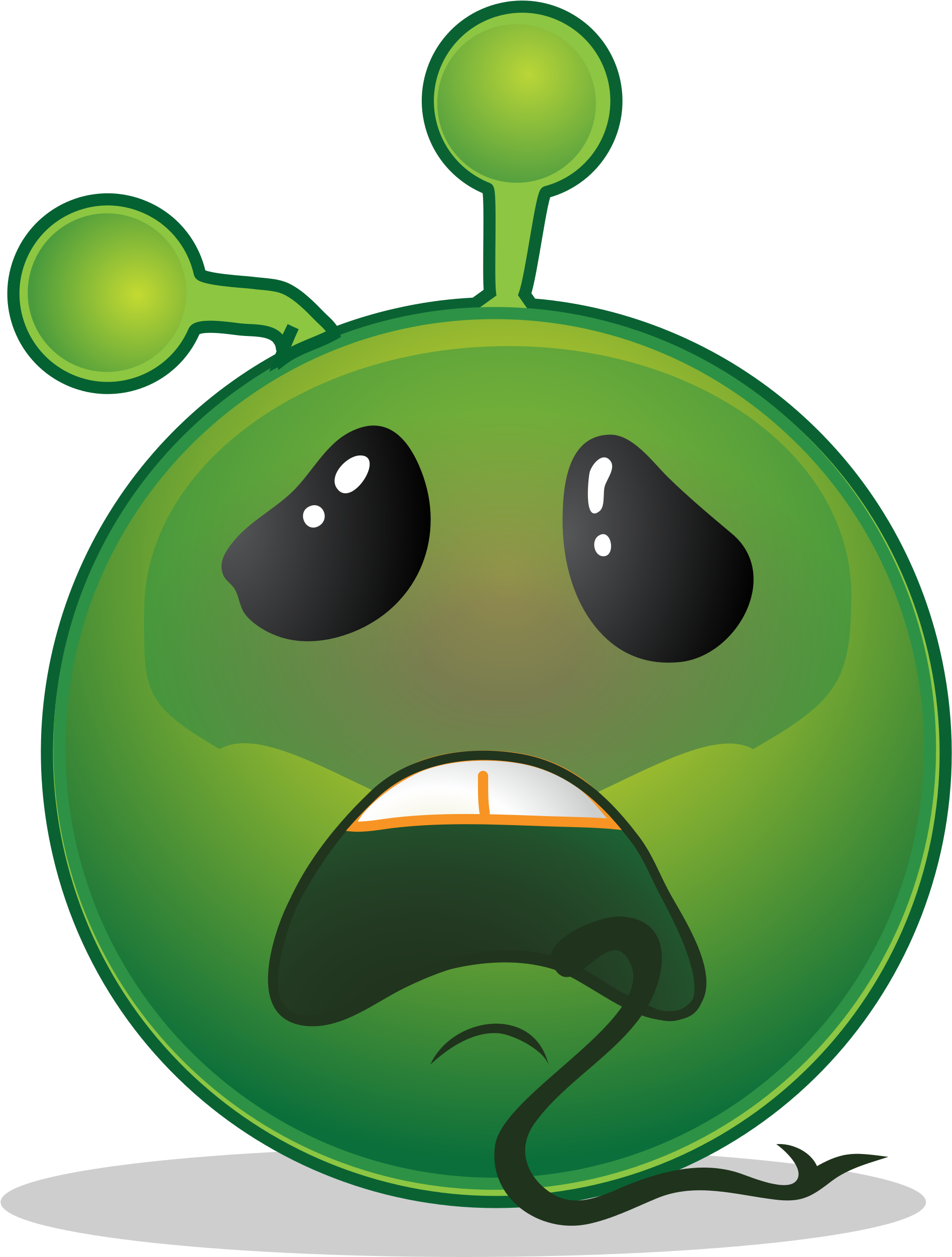 File Smiley Green Sickening - Emoticonos Extraterrestres (2000x2650), Png Download