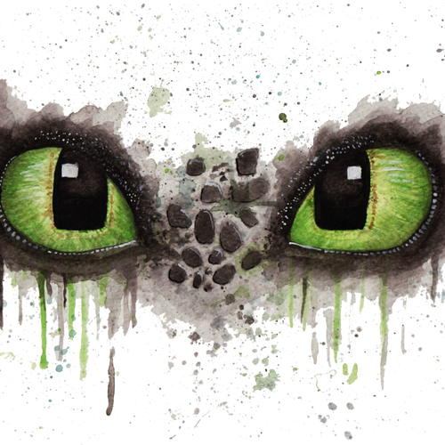 How To Train Your Dragon - Toothless Eyes Drawing (500x500), Png Download