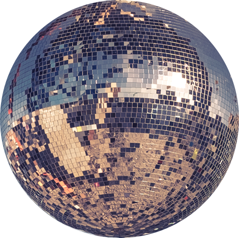 Ftestickers Disco Ball Discoball Club Party - Rainbow Disco Ball (476x474), Png Download