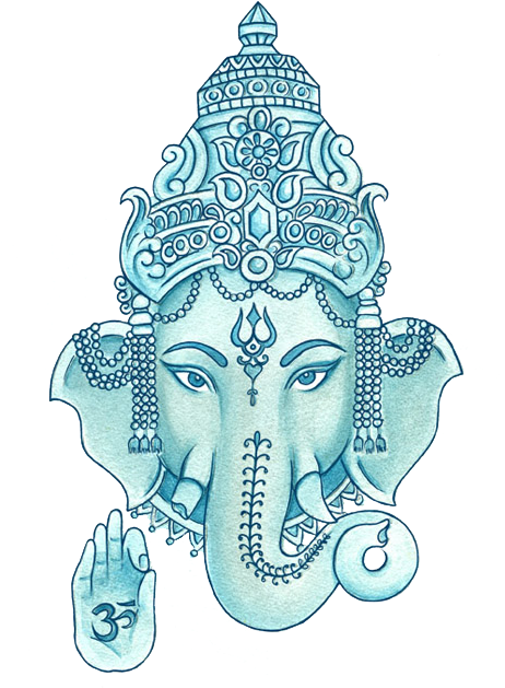 Ganesha Vector Watercolor - Style Wear O-neck Short Sleeve Printed Fashion T-shirt (500x647), Png Download