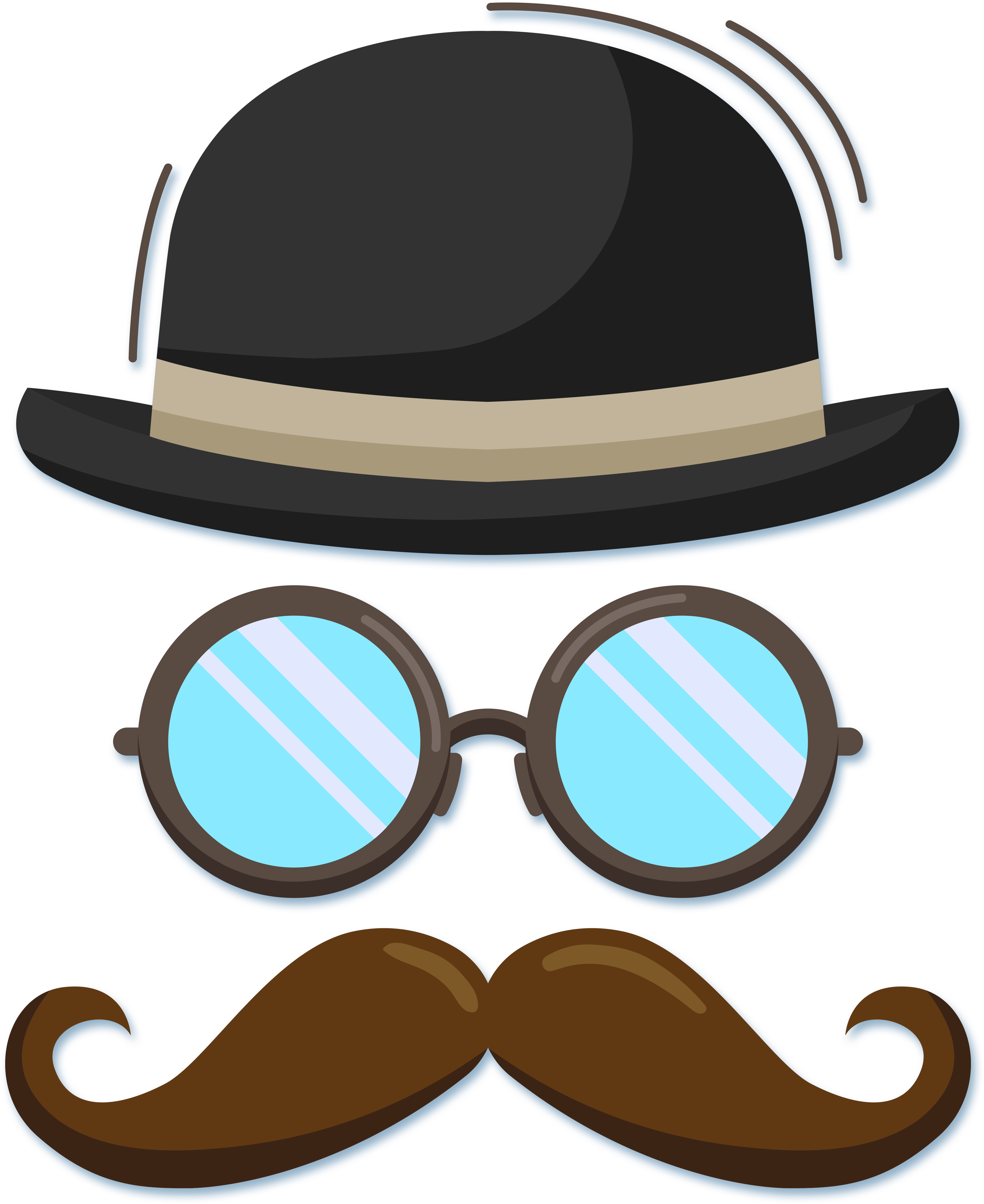 Hand Drawn Cartoon Father S Day Decoration Vector (8082x7225), Png Download