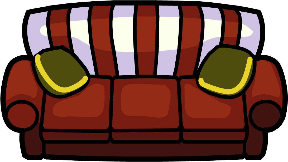 Holly Jolly Couch - Club Penguin Furniture Couch (1092x615), Png Download