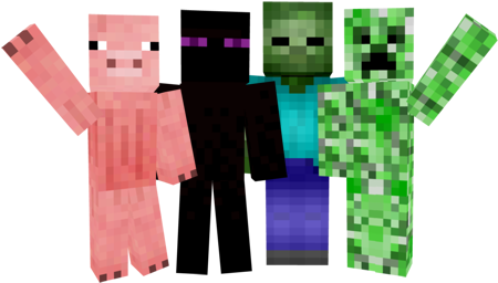 Skins- Right Click And "save Image" - Alex Minecraft And Steve (462x268), Png Download