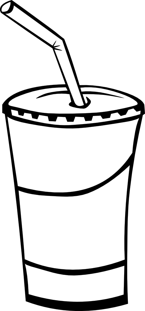 Soda Drawing At Getdrawings - Soda Clip Art Black And White (372x800), Png Download