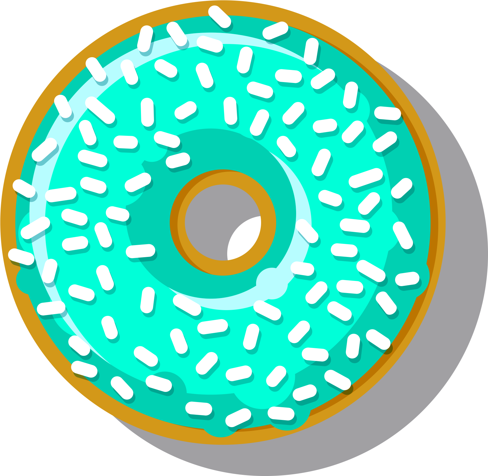 Pink Donut Clipart - Transparent Donuts Blue (2638x2620), Png Download