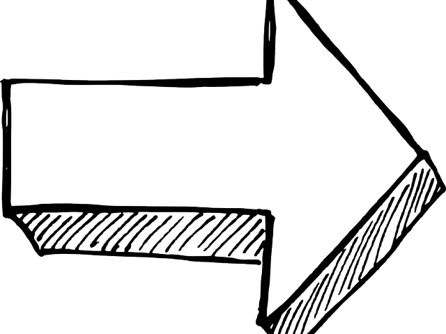 Arrow Png Transparent Images - Line Drawing Arrow (640x480), Png Download