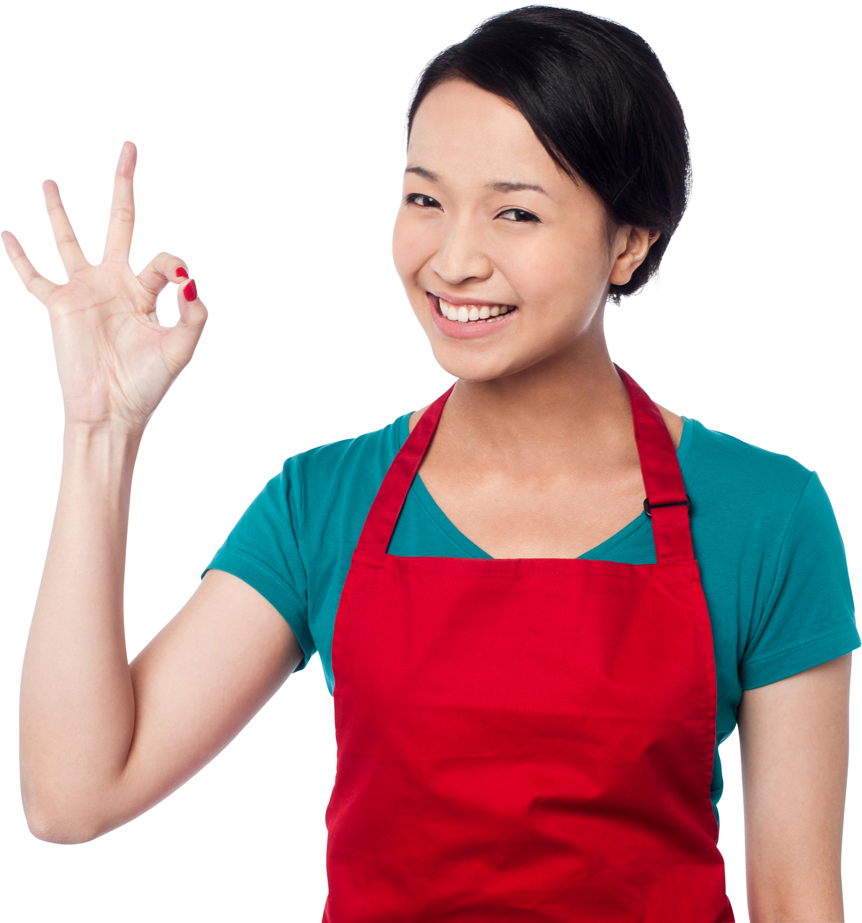 Women Pointing Perfect Symbol Png Image - 家庭 主妇 (4809x3200), Png Download