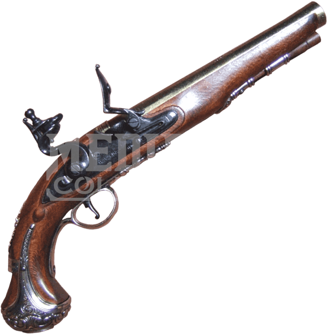 George Washington Flintlock Pistol - English Civil War Pistol (656x656), Png Download
