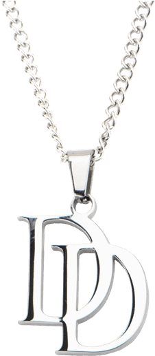 Daredevil Pendant With Chain (600x600), Png Download