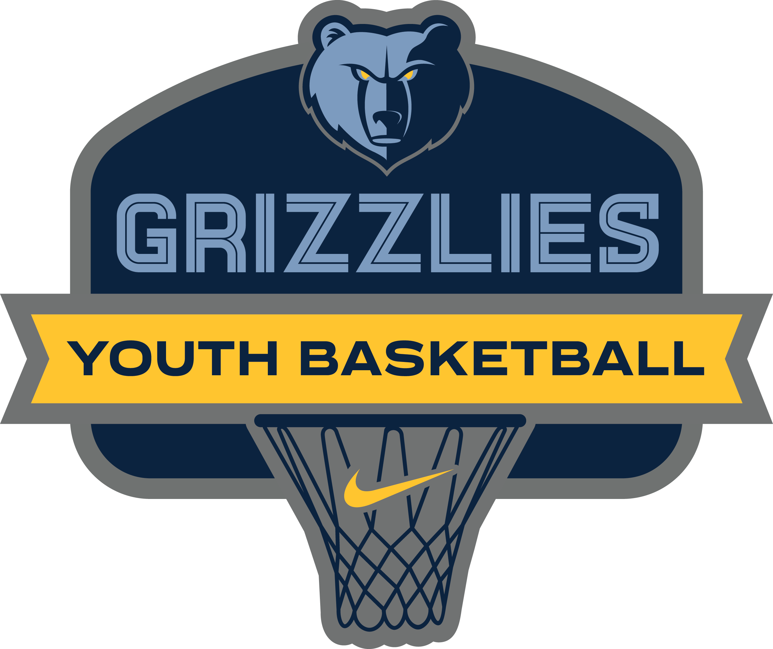 Grizzlies Youth Basketball - Memphis Grizzlies (2612x2193), Png Download
