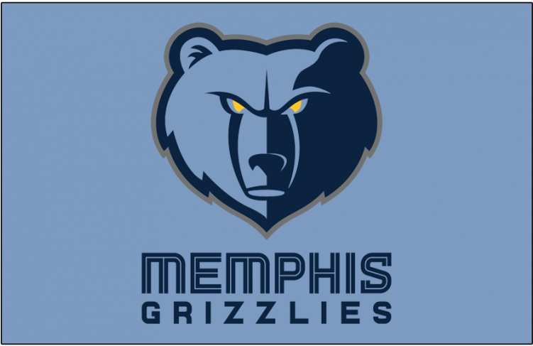 Memphis Grizzlies Logos Iron Ons - 2018 19 Nba Season (750x930), Png Download