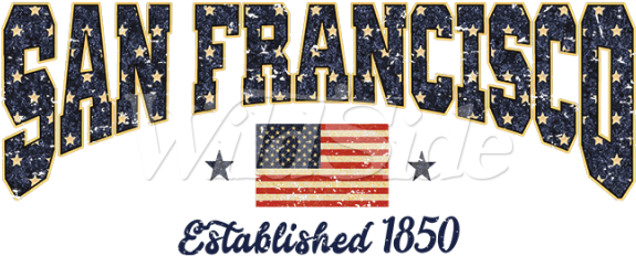 Americana San Fran Us Flag - Calligraphy (600x600), Png Download