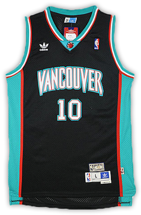 2000 - Vancouver Grizzlies Black Jersey (300x450), Png Download