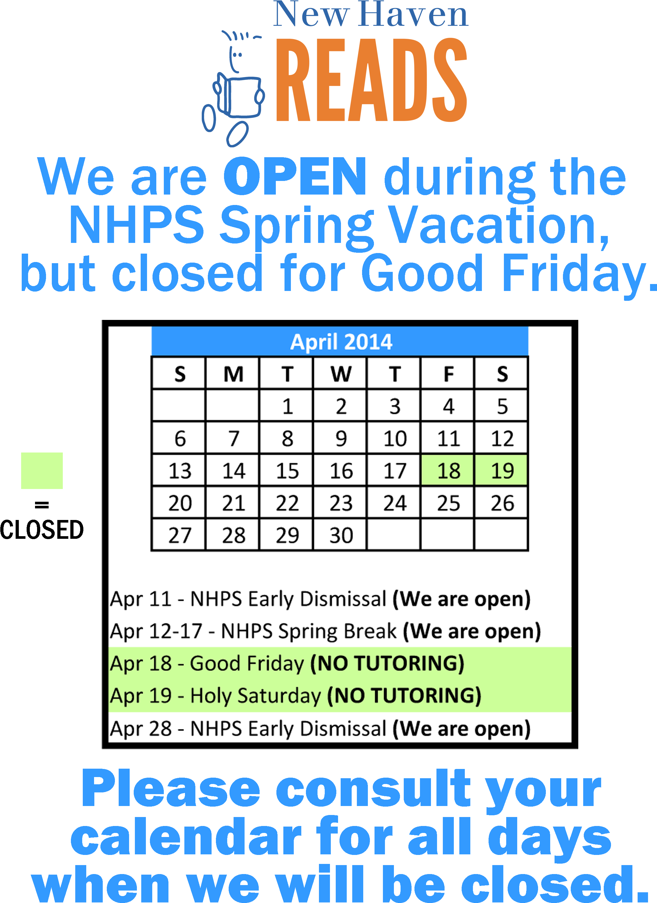 Reminder For Parents - New Haven Reads (2550x3300), Png Download