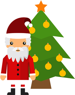 Christmas Holiday 3d Emoji Messages Sticker-3 - Papai Noel E Arvore Png (400x400), Png Download