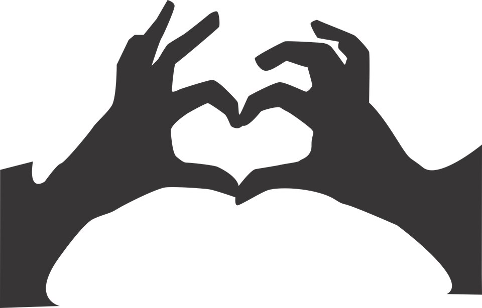 I Love You Free Png Image - Hand Hearts (960x614), Png Download