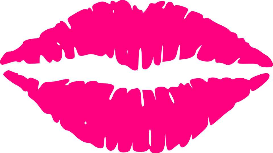 Lips Kiss Hot Pink Mouth Love Allurance Al - Pink Lips Clip Art (607x340), Png Download